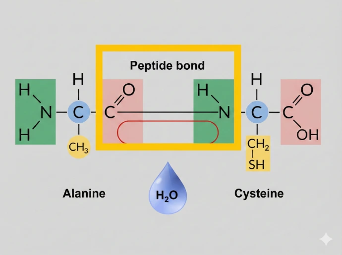 Formation of peptide bond