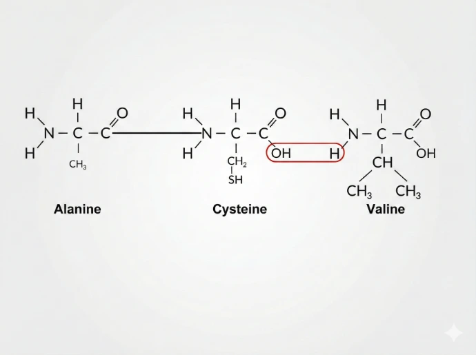 Formation of tripeptide bond